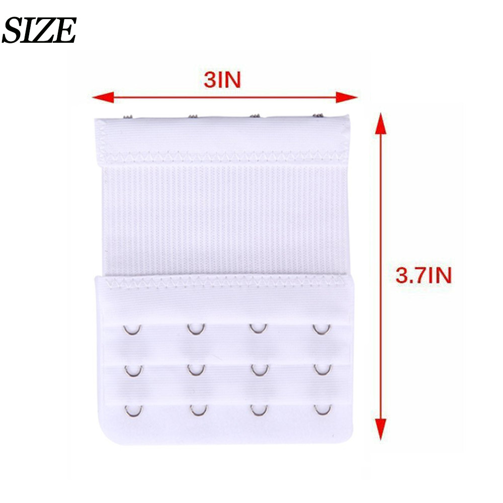 8Pcs Lady Adjustable Bra Extender 4 Hooks Elastic Underwear Strap Extension Belt