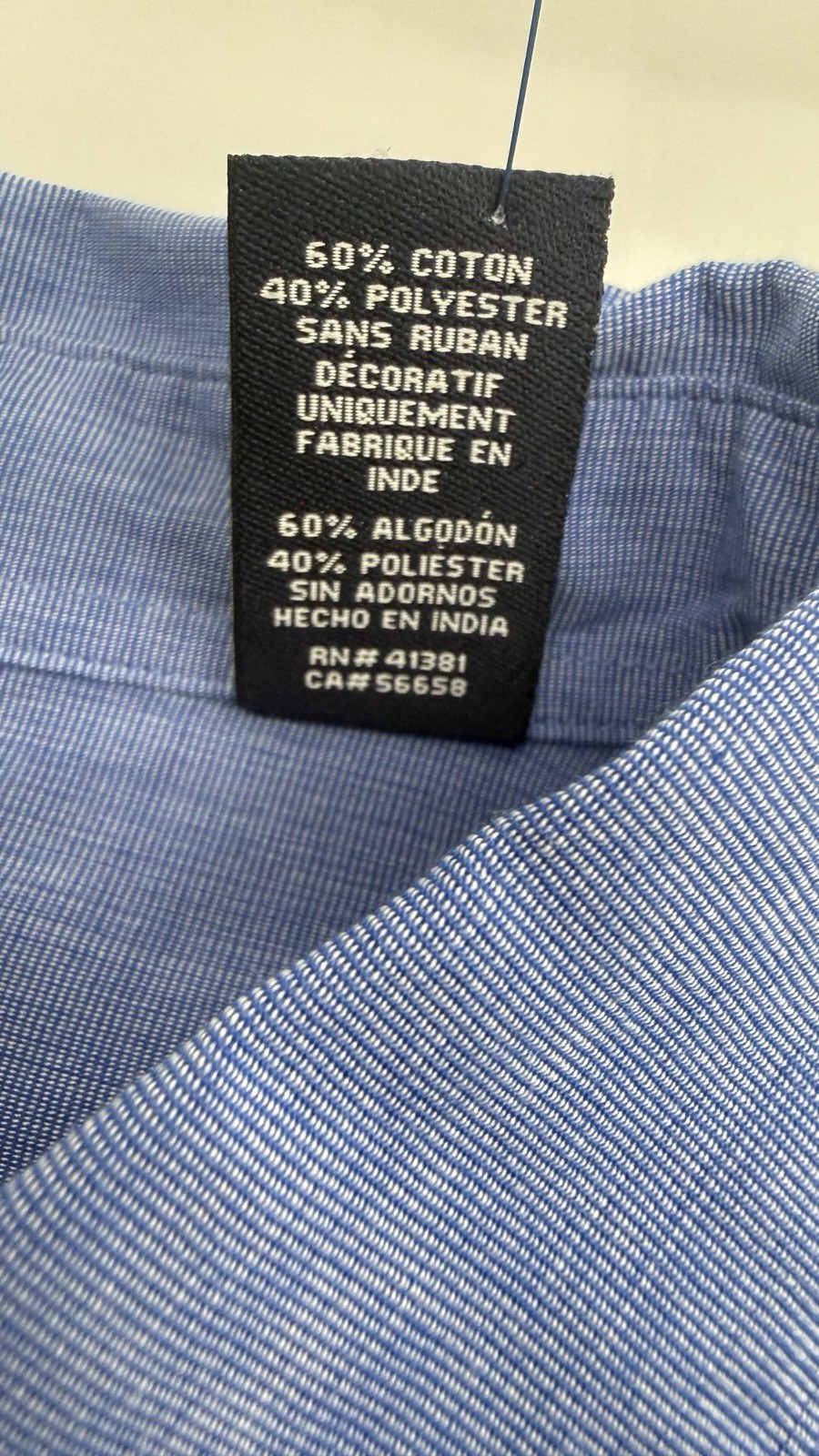 Chaps Mens Medium Blue Button Down Shirt Easy Care Cotton Blend NWT Classic Fit