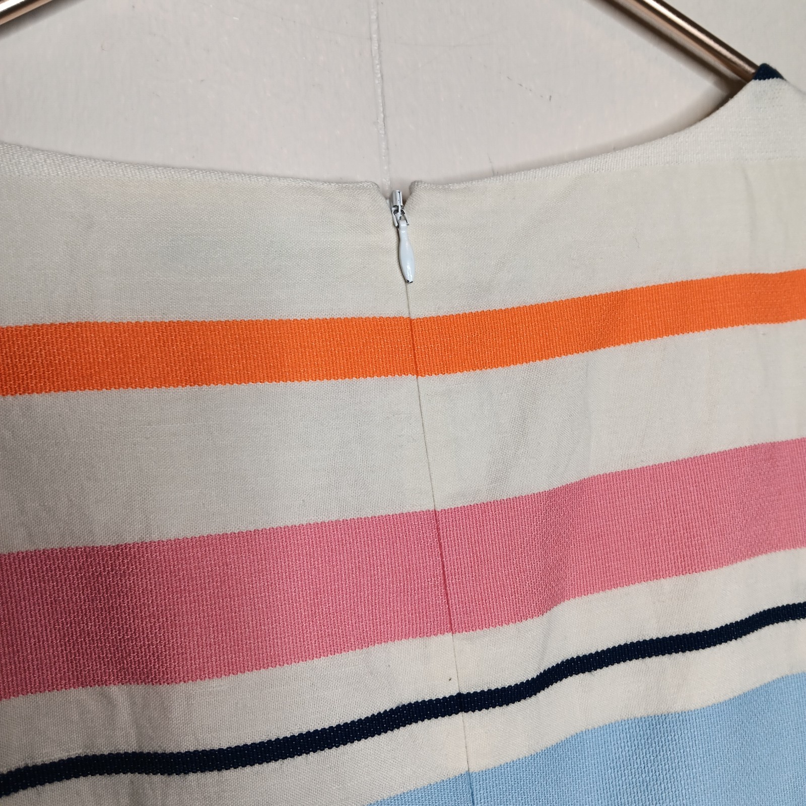 J.McLaughlin Ruby Striped Dress 4 Multicolor Drop Waist Coastal Nautical Yaht
