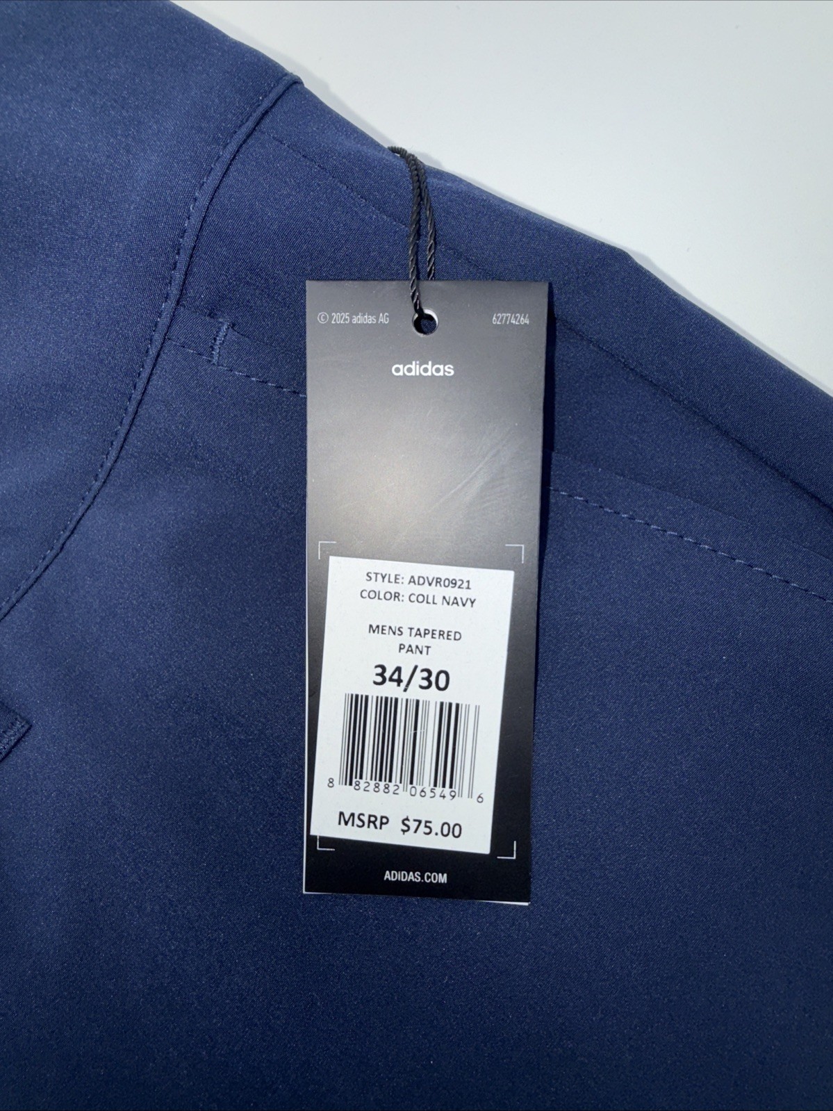 $75 Adidas Men’s Ultimate Tapered Golf Pants ADVR0921- Navy -Size: 34W 30L-New