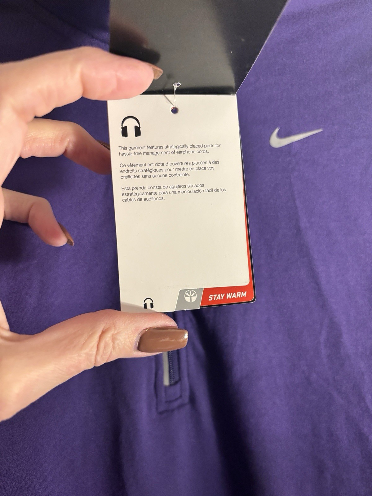 Nike Womens Dri FIT Small Purple PULLOVER JACKET RUNNING NWT RETAIL $65