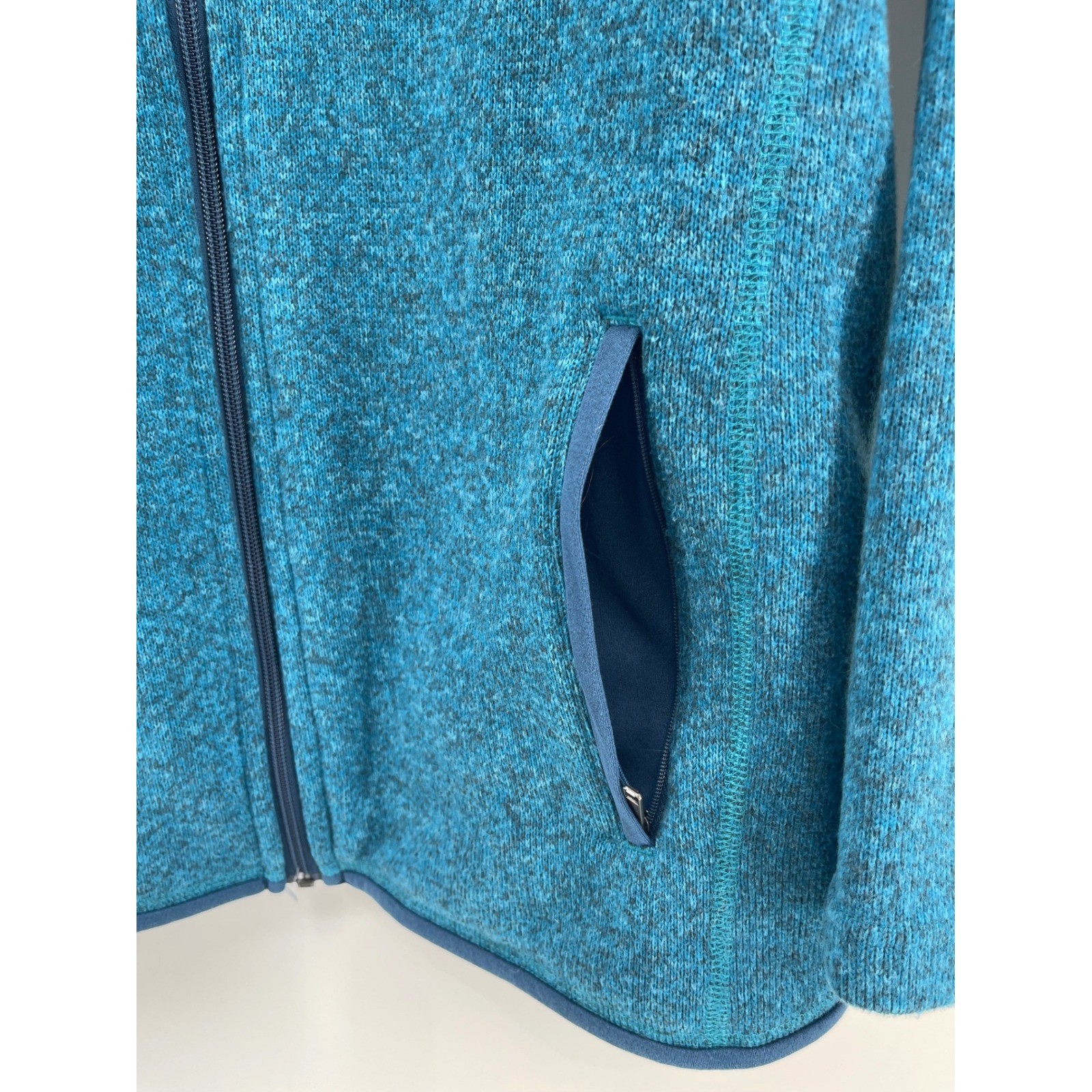 Patagonia Better Sweater Full Zip Jacket Teal Blue Heather Womens L 25527