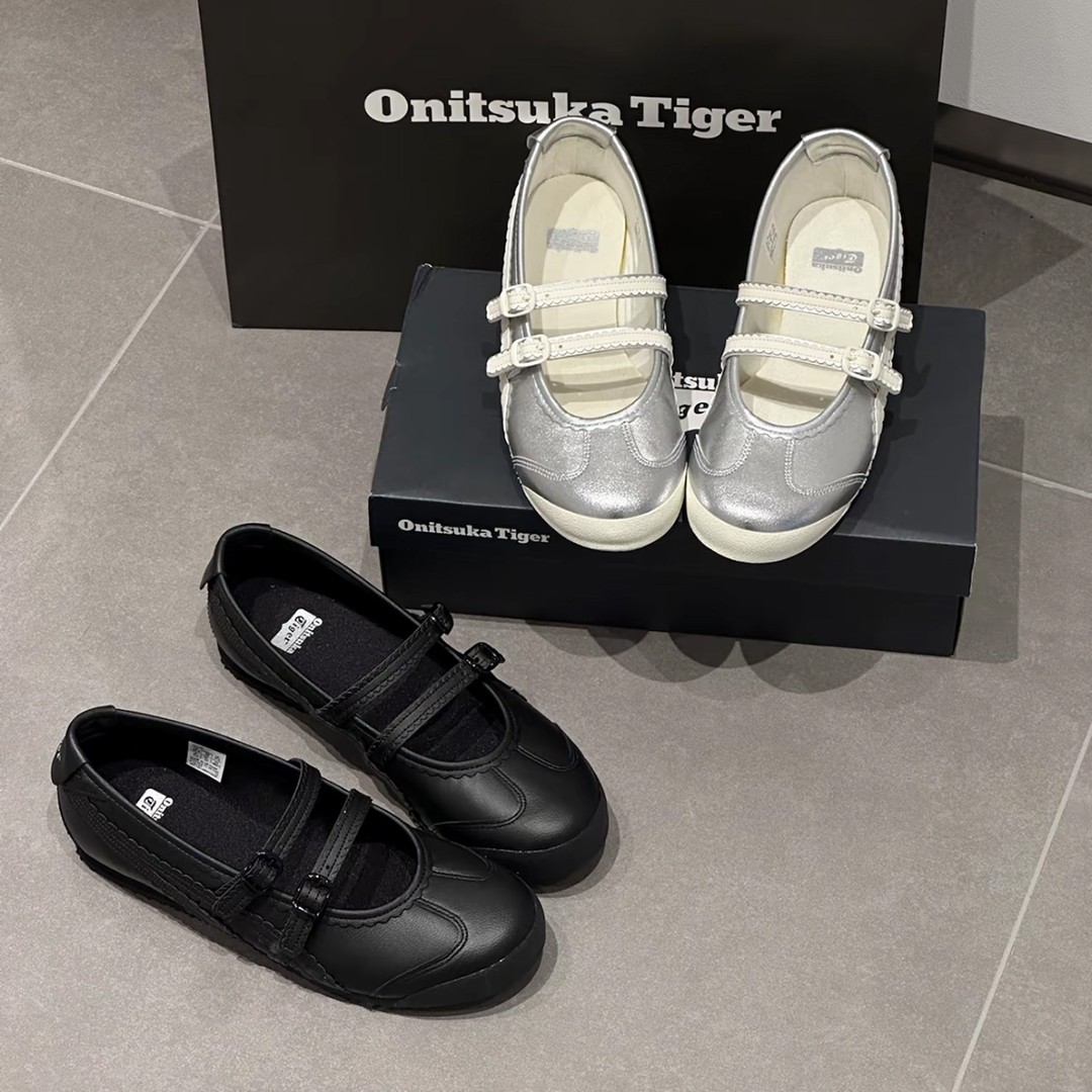 2025 Patou x Onitsuka Tiger Mexico 66 Tgrs Mary Jane Ballet Flats 118A2678-001