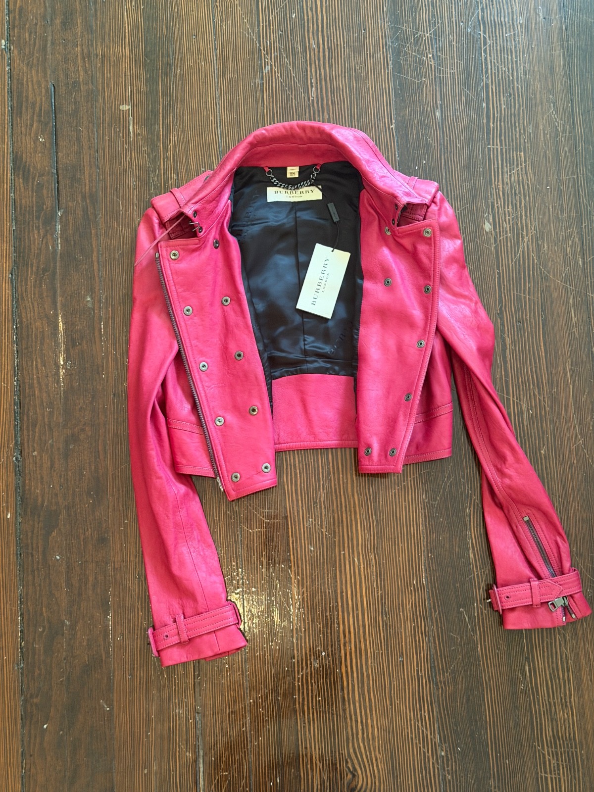 Burberry London Leather Biker Jacket