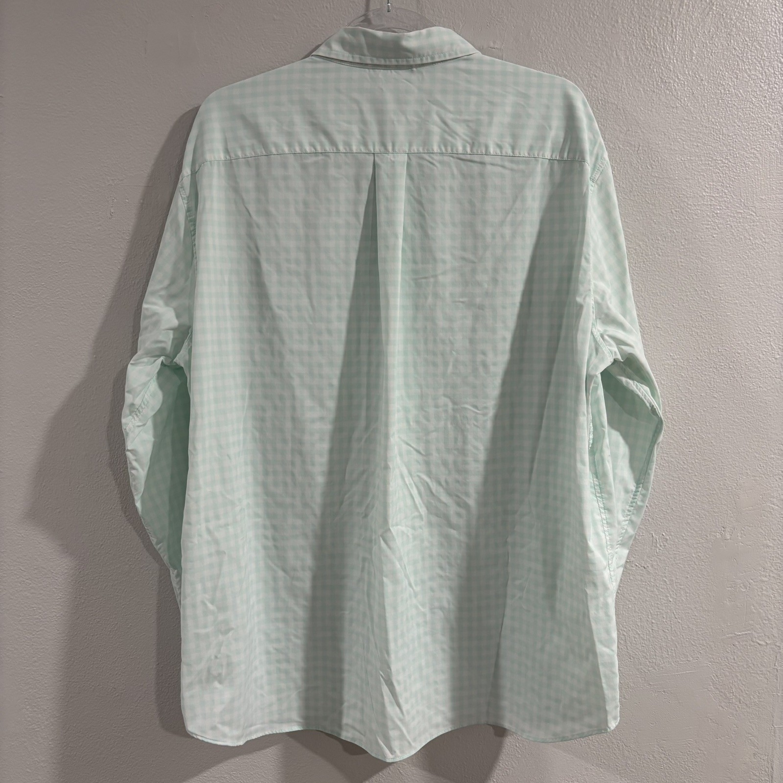Vineyard Vines OTG Button Down Shirt Mens XL Mint Gingham LS Performance Nylon