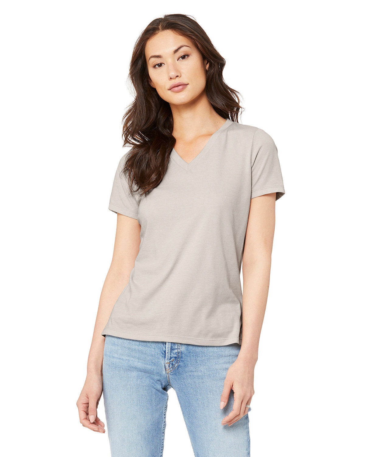 Bella + Canvas Ladies Relaxed Heather CVC Jersey V-Neck T-Shirt – 6405CVC