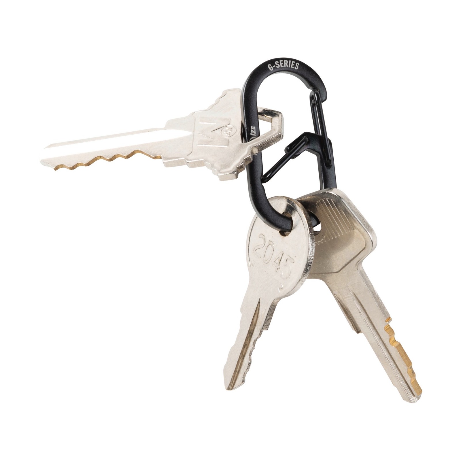 Nite Ize 2-Pack G-Series Dual Chamber S.S. Carabiner #1 – Black (2-Pack)