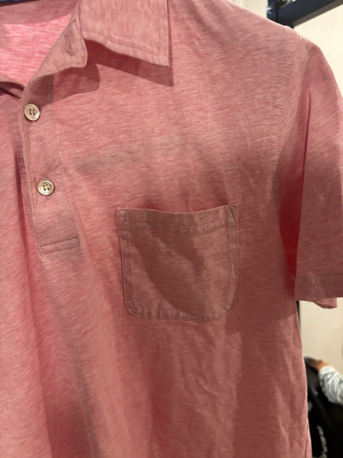 J. McLaughlin Recent & Mint Callahan Cotton Polo Large L Pink/Salmon