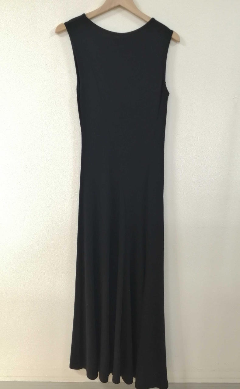 Y’s Wool Dress M Black Unique Asymmetrical Design, Stretch Fabric