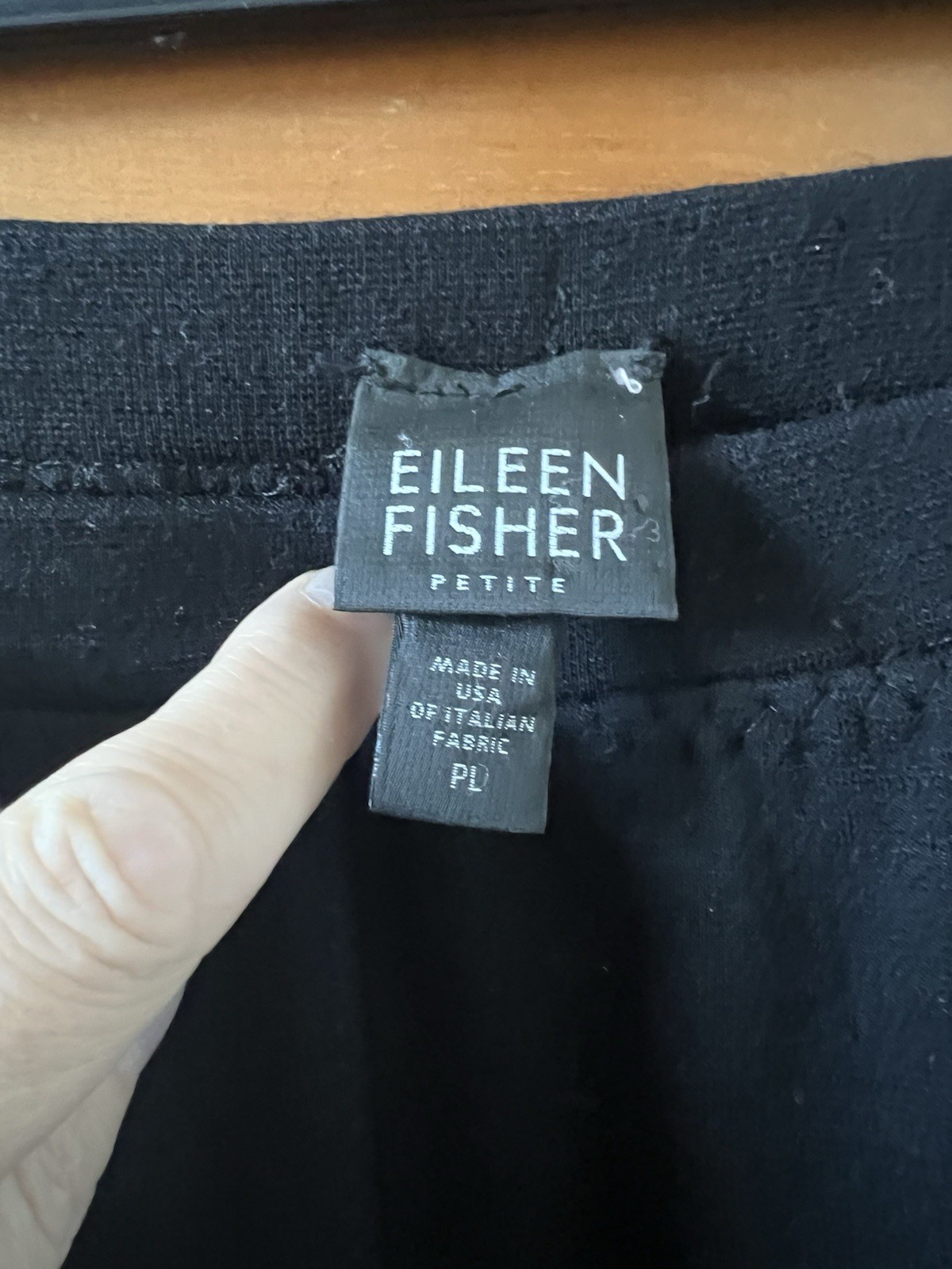 EILEEN FISHER Black Skirt Womens Wool Viscose Blend Elastic Waist PL