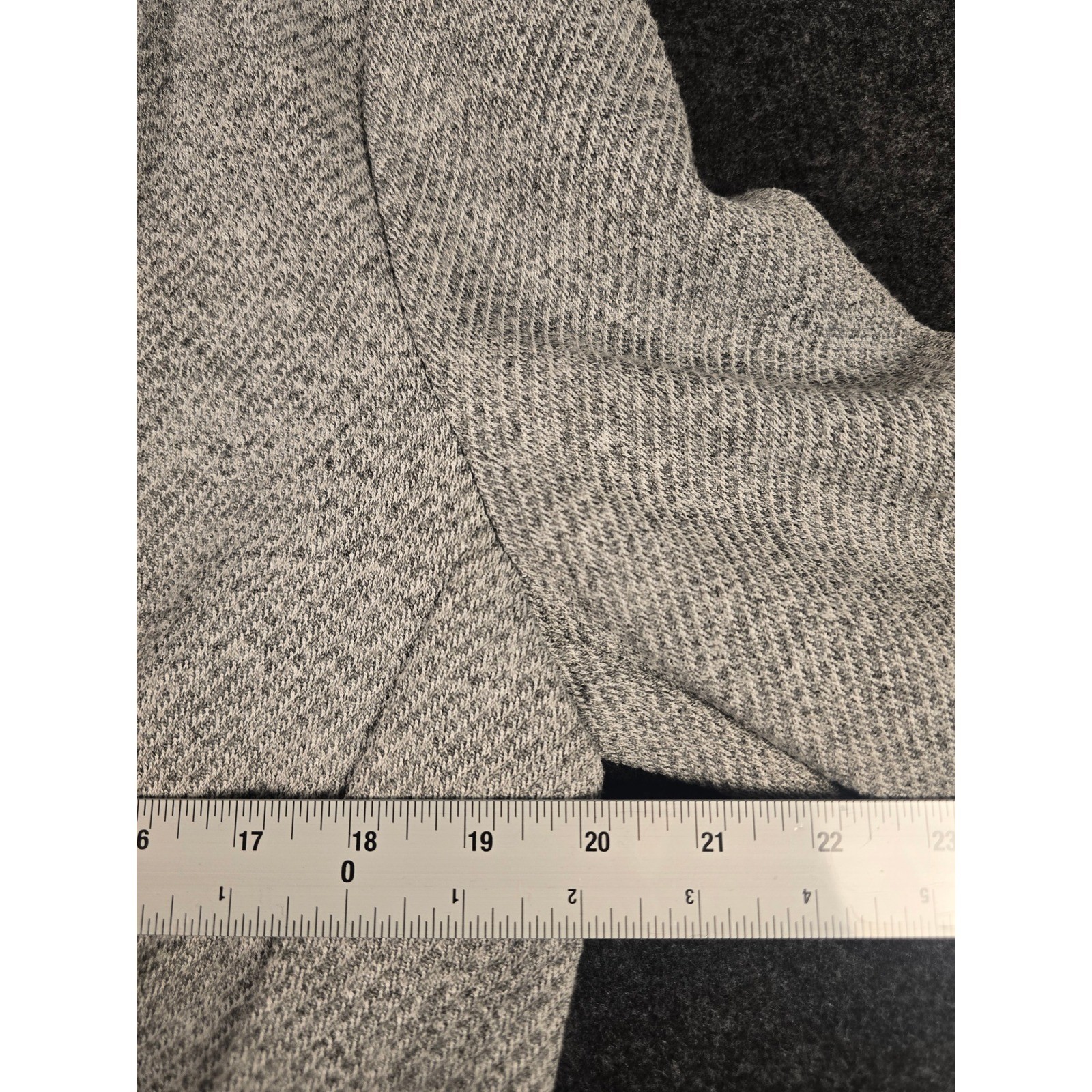 Topshop Gray Herringbone Knit Blazer Single Button Lapel Collar Women’s
