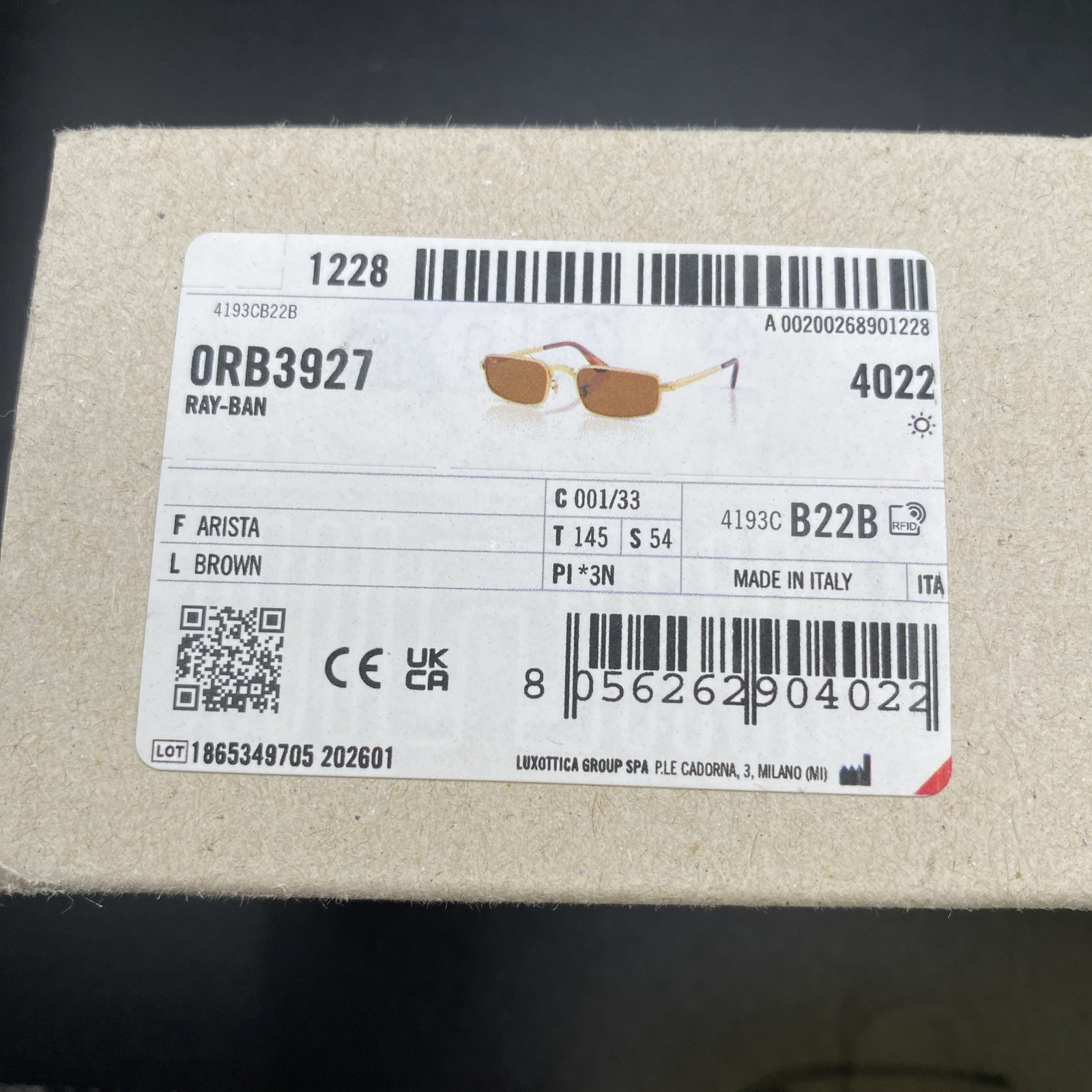 RB3927 BY A$AP ROCKY (Frame: Polished Arista Gold) (Lens:Brown)