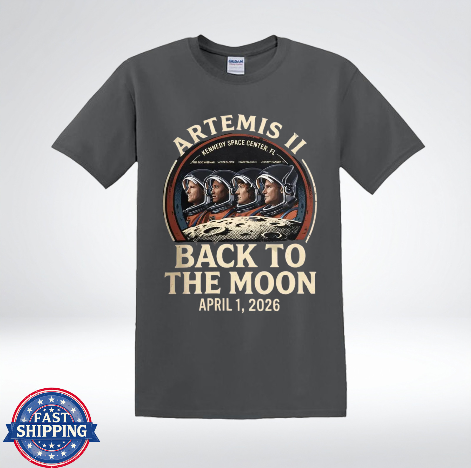 Artemis II Back To The Moon 2026 Shirt NASA Crew Astronaut Graphic T-Shirt