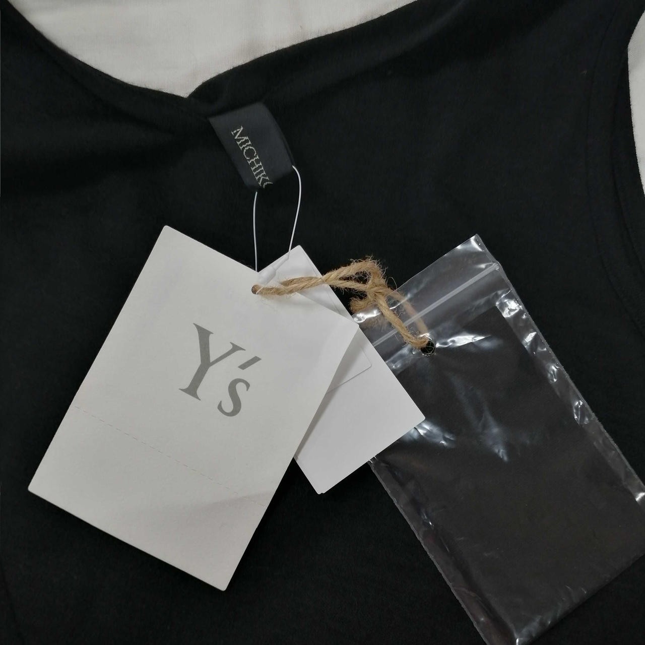 Y’s Wool Dress M Black Unique Asymmetrical Design, Stretch Fabric