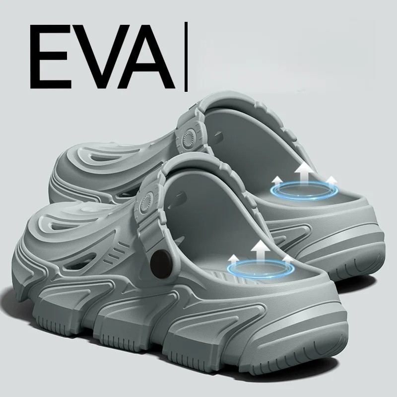 Men’s EVA Clogs Mecha Style Thick Sole Soft Indoor Outdoor Casual Beach Sandals