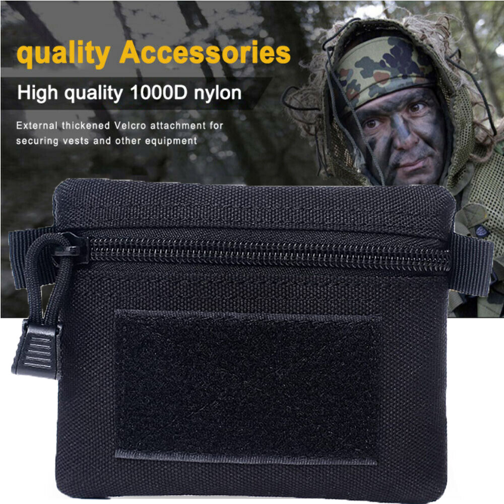 Tactical Wallet Men Pouch Money Storage Bag Purse Zipper Coin Card Holder Pocket