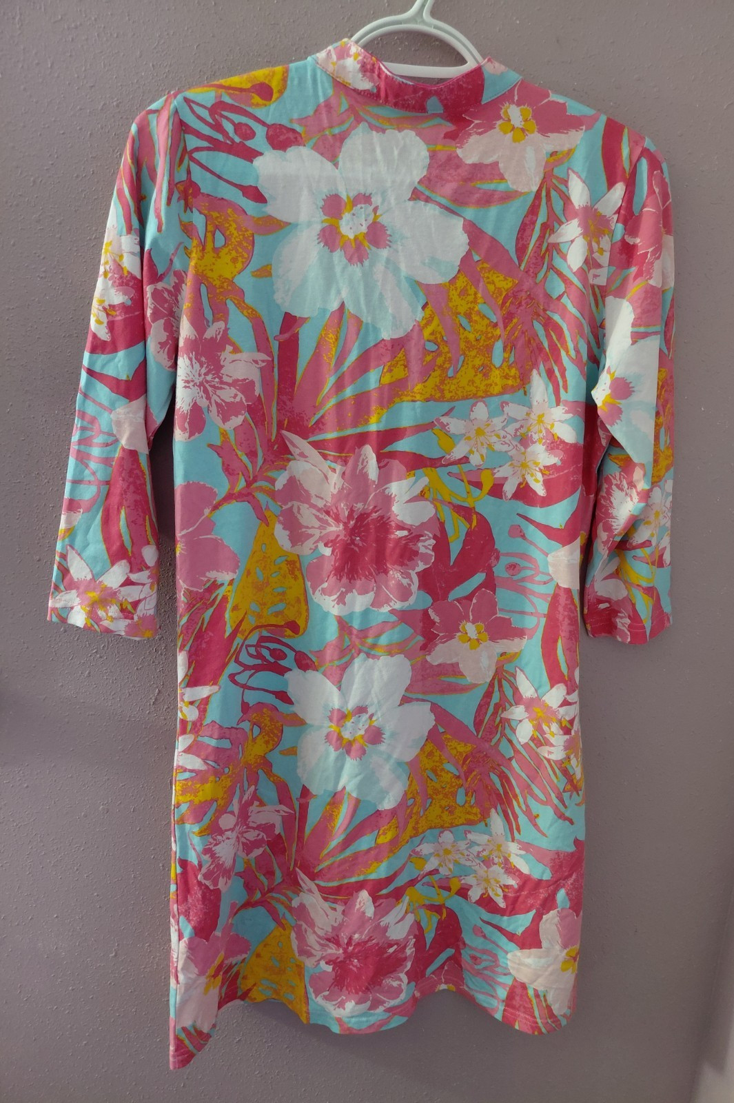 Ana Clare Finlay Knee Length Sheath Dress in Tahiti Print Size Medium