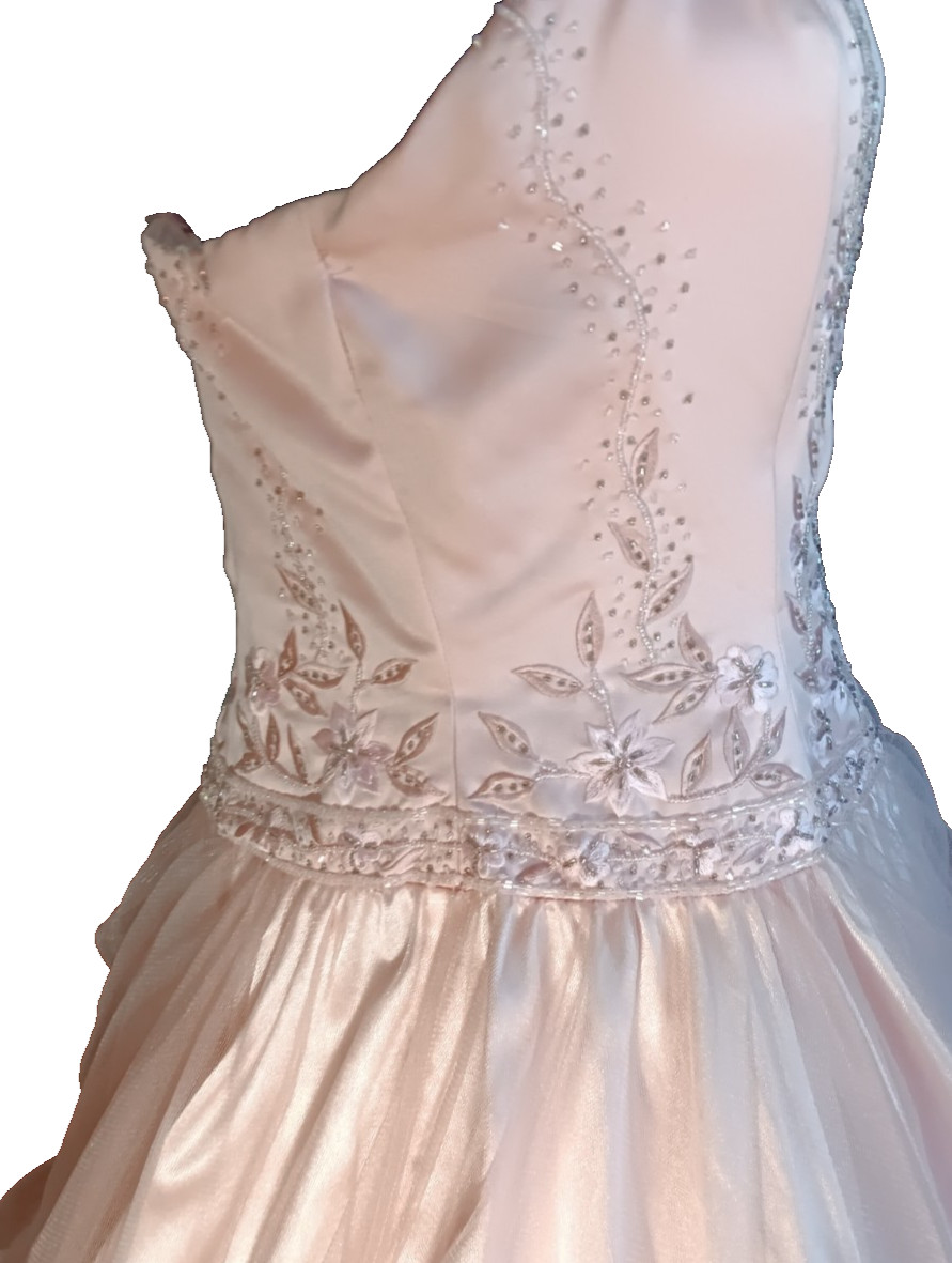 Forever Yours Blush Pink Spaghetti Straps Ball Gown size 12