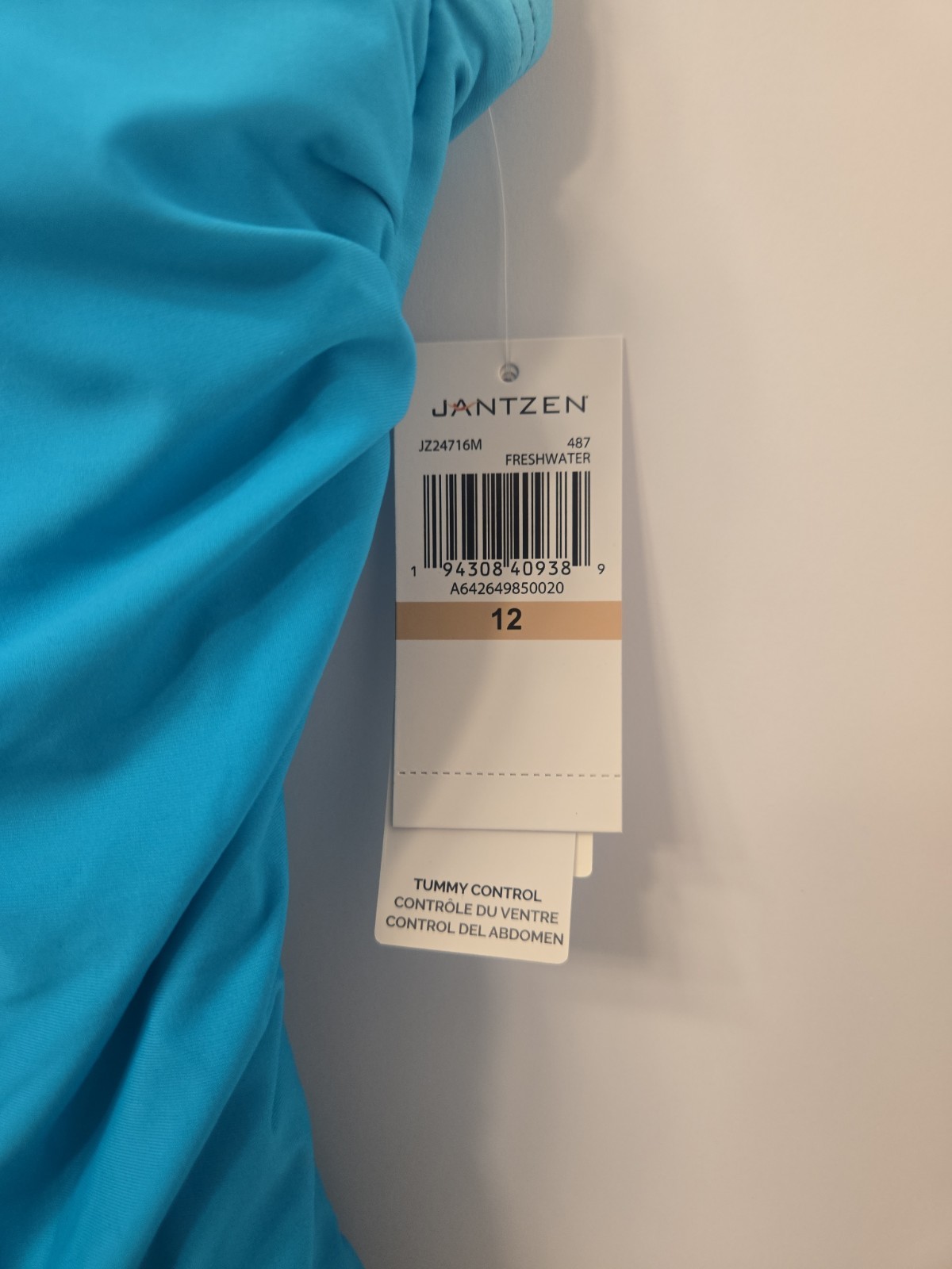 NWT Blue Ombre Jantzen One Piece Swimsuit -size 12