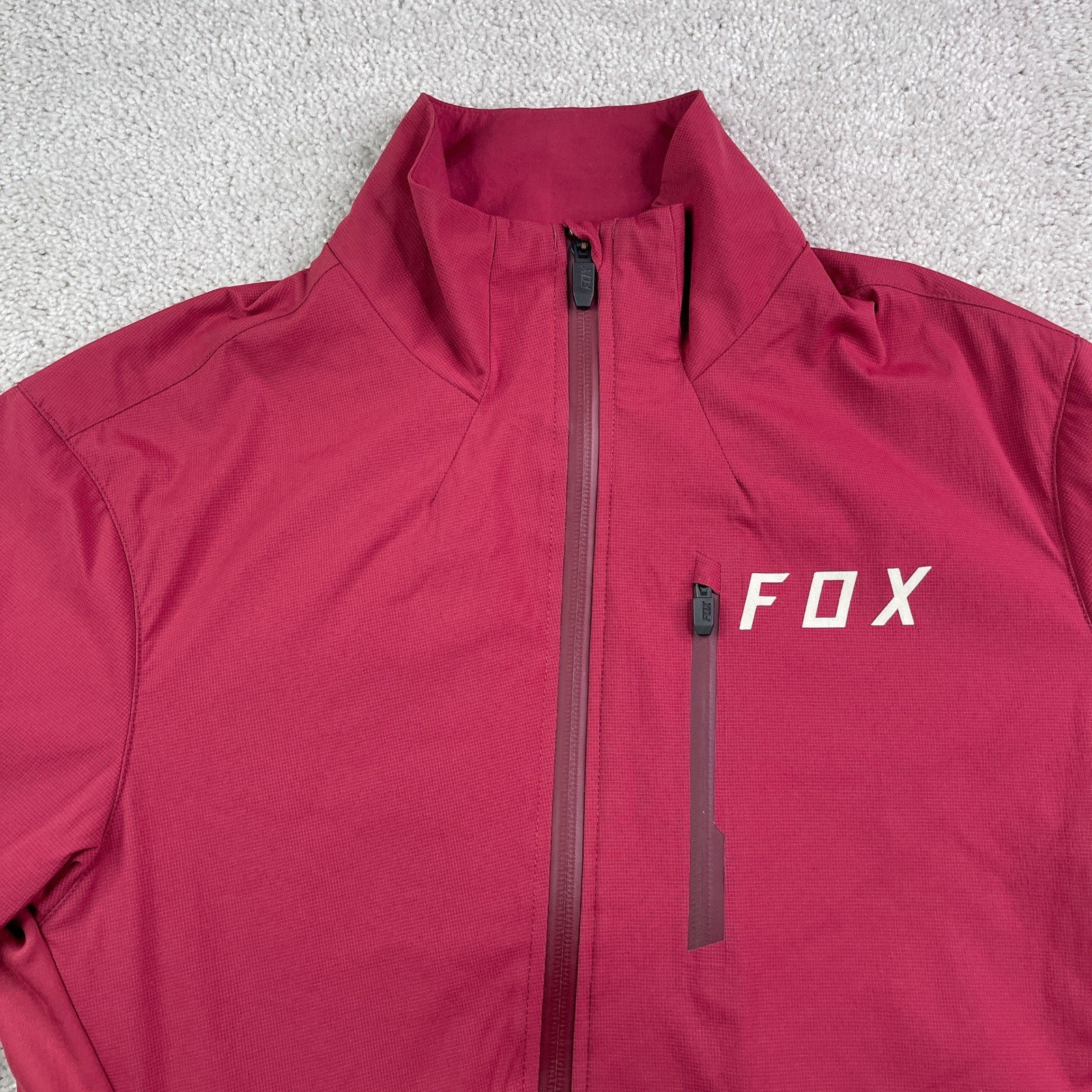 Fox Racing Jacket Men Large Red Attack Pro Fire MTB Polartec Biking Cycling Coat