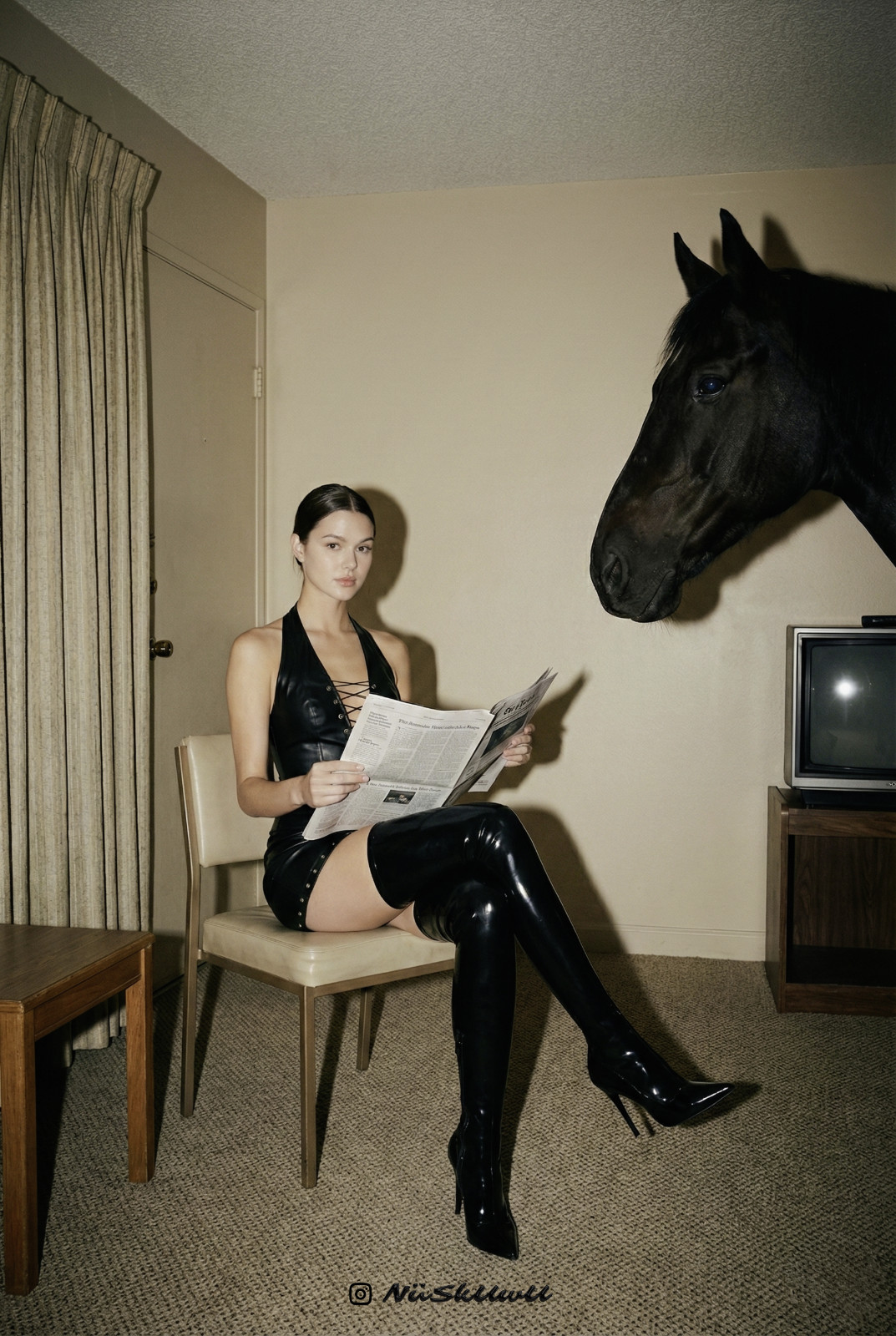 NuskUwU ･ Latex Seamless Thigh Highs