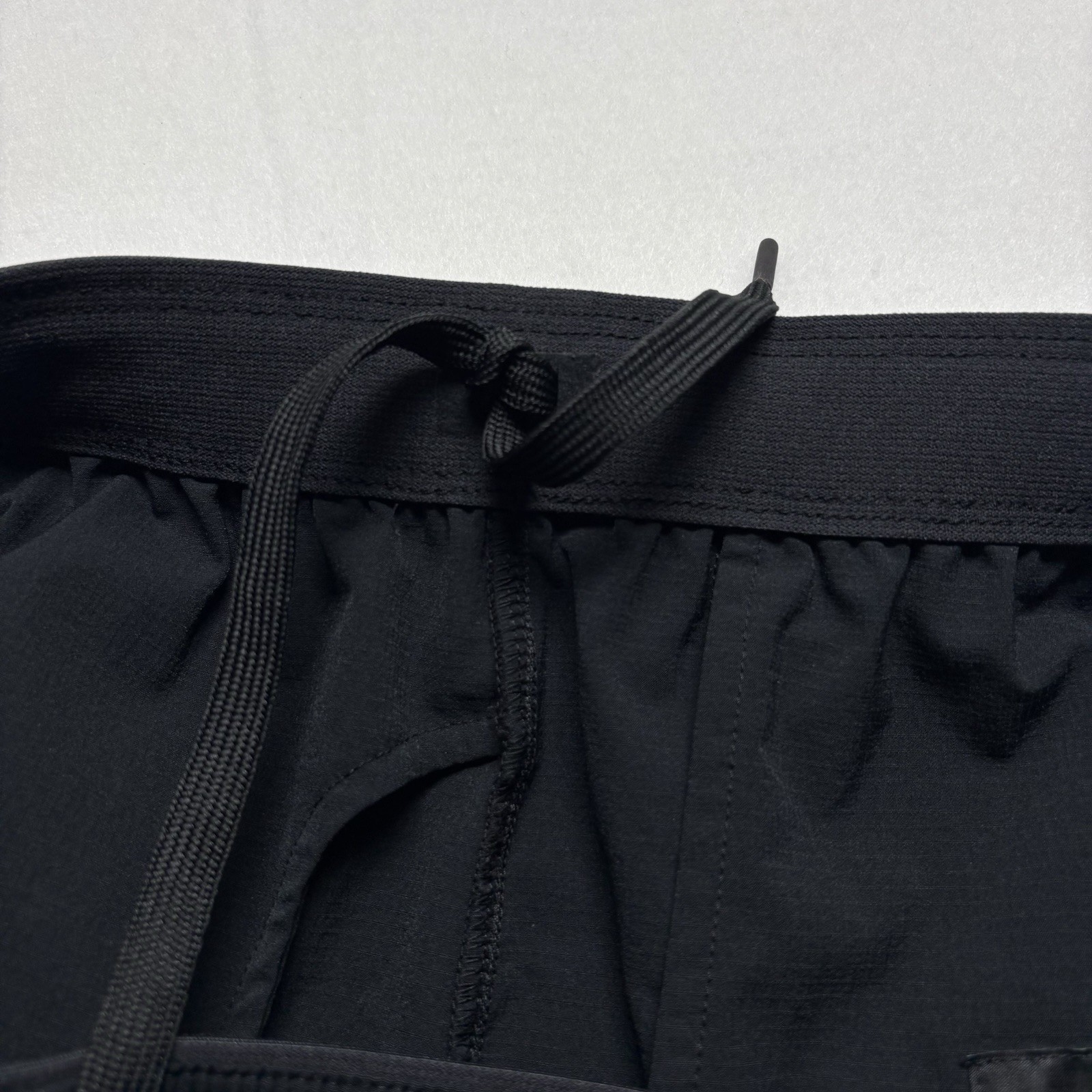PASKHO Women Drawstring Mid Rise Waist Lightweight Travel Pants Sz M Black 81-21