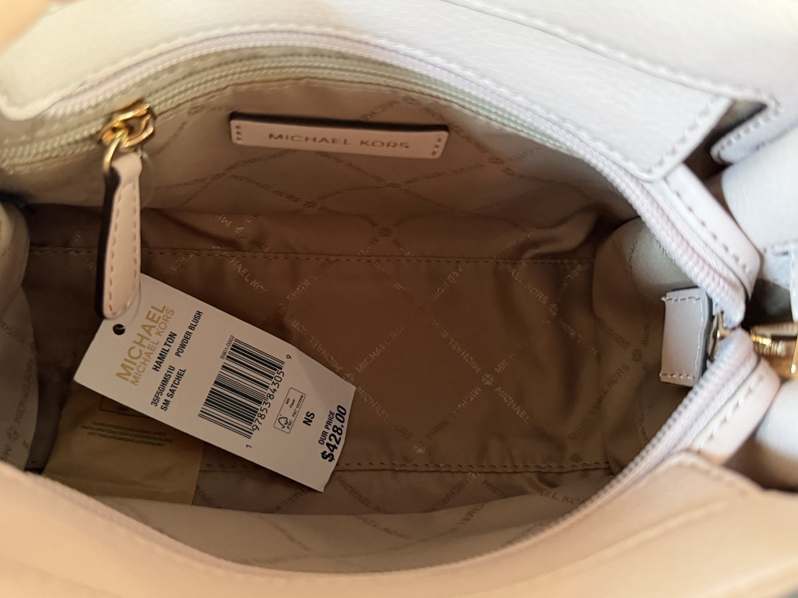 Michael Kors Hamilton Small Satchel Shoulder Crossbody Bag Exotic Pink Multi