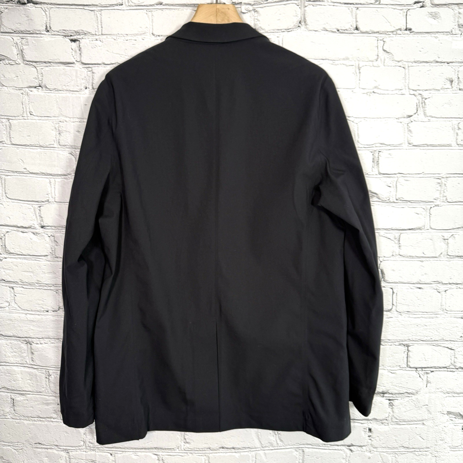 Paskho Black Tech Blazer Womens L Minimalist Travel Stretch Jacket Lightweight