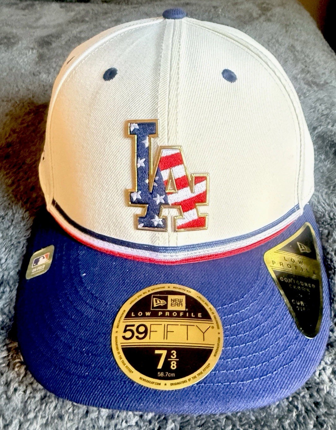 New Era 59FIFTY Low Profile Los Angeles Dodgers USA 250 Fitted Cap 7 3/8