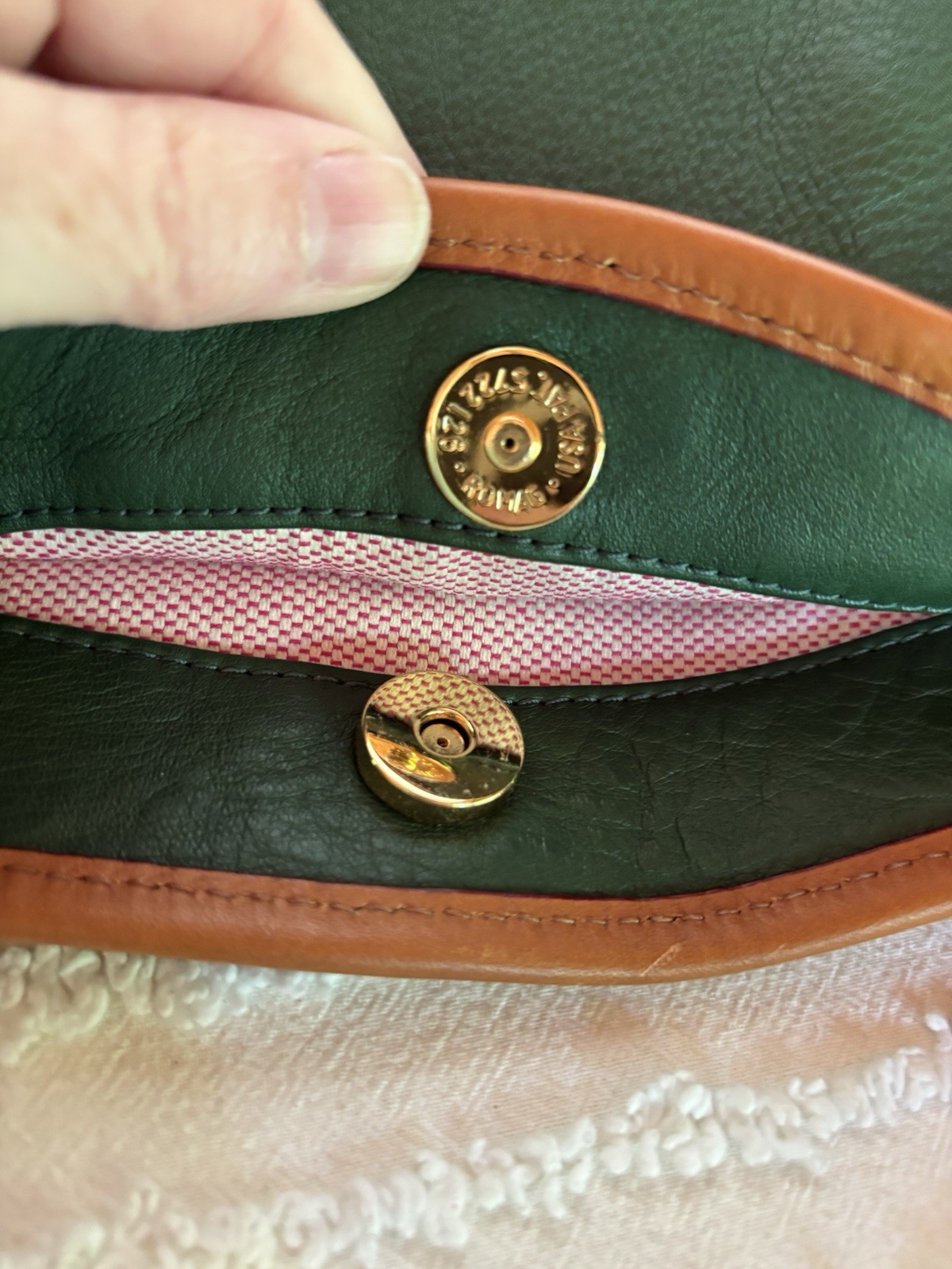 Dooney & Bourke All Weather Leather Shoulder Bag Green Pebbled Leather *MINT COA