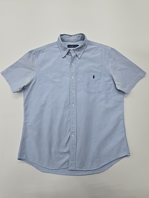 Ralph Lauren Mens Shirt Light Blue Cotton Button Down Size L Casual