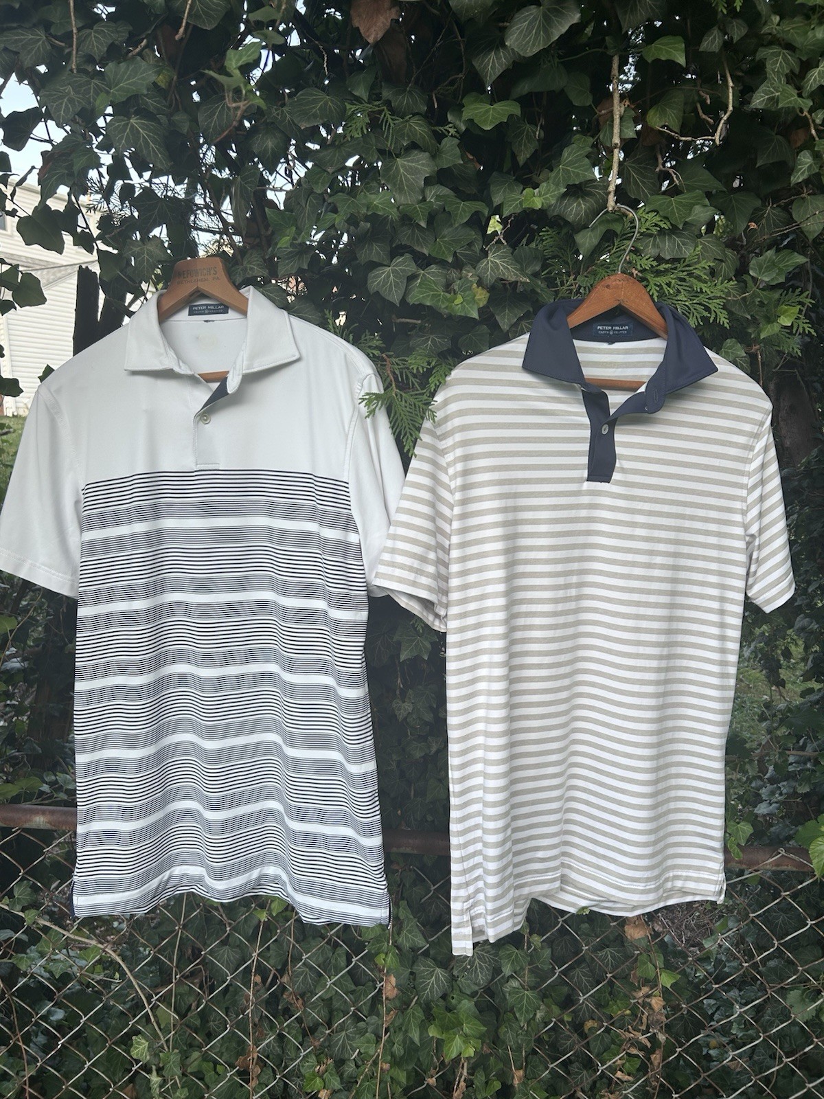 LOT of 2 Men’s PETER MILLAR Crown Crafted Performance Stretch Polo Shirts SMALL