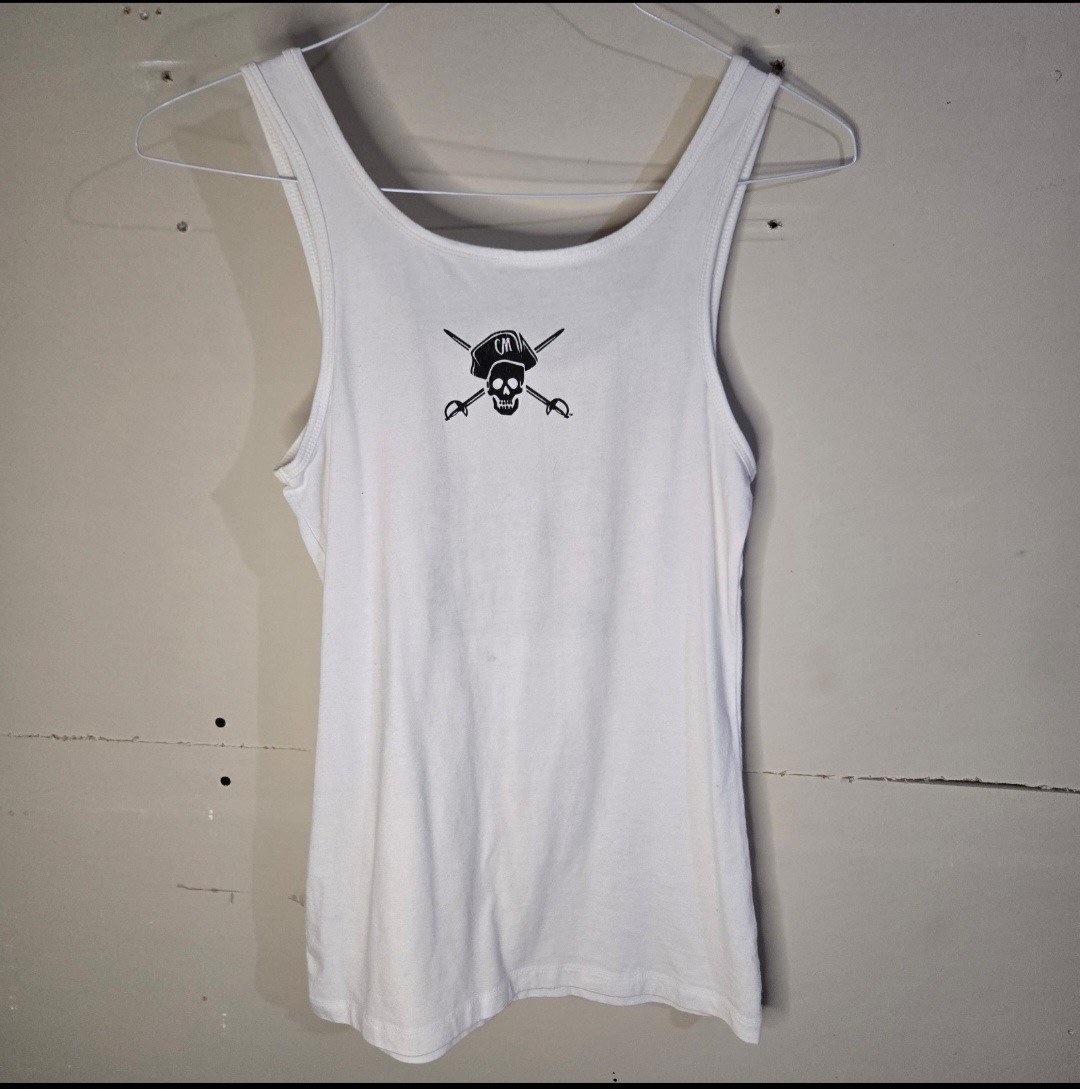 Captain Morgan Sun’s Out Rum’s Out Graphic Print Tank Top Women’s S White