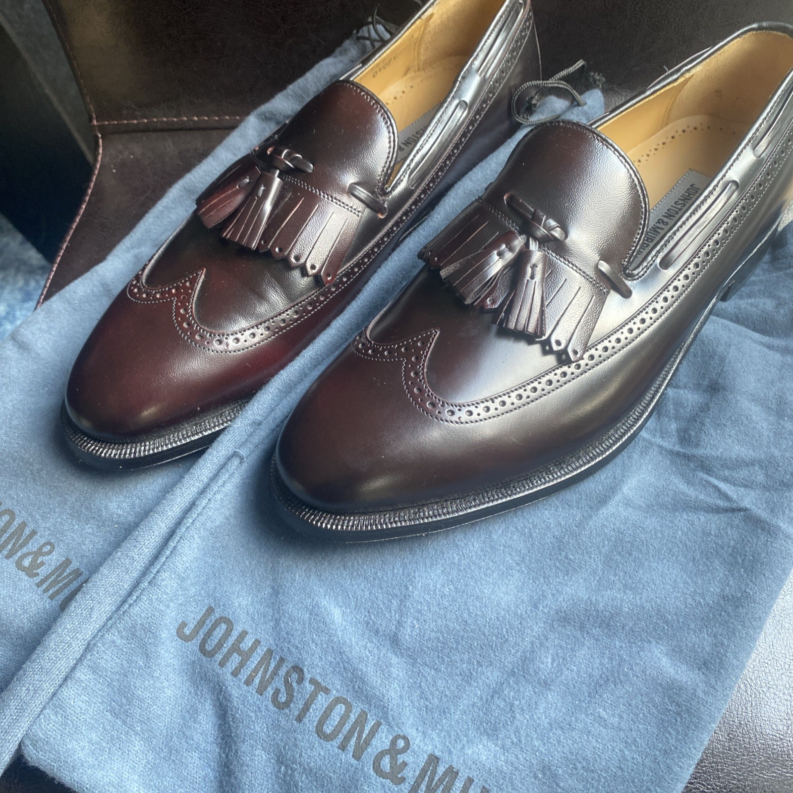 Johnston & Murphy Men’s Leather Tassel Shoes Size 9.5 D/B