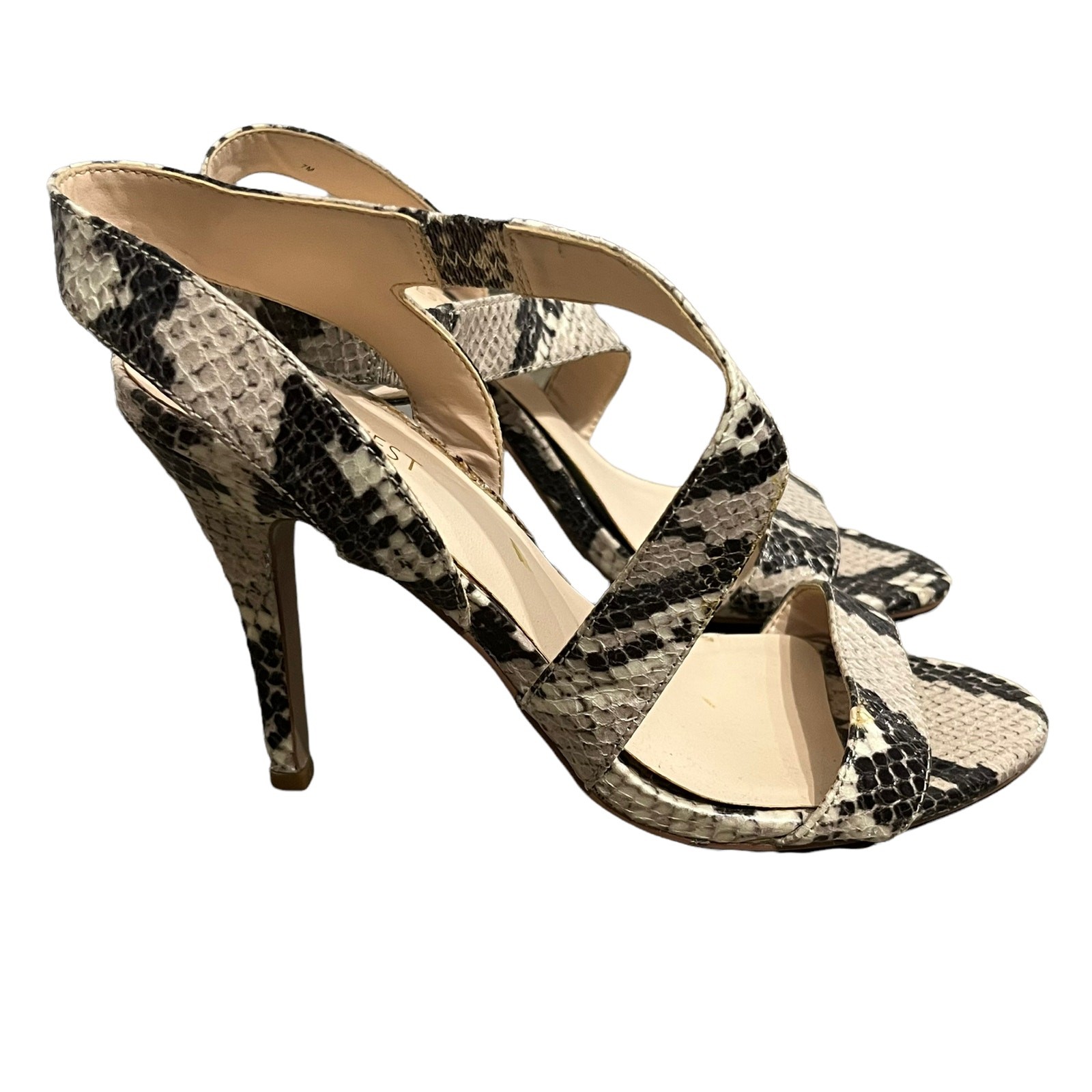 Nine West Women’s Strappy Snake print Heels SIZE 7