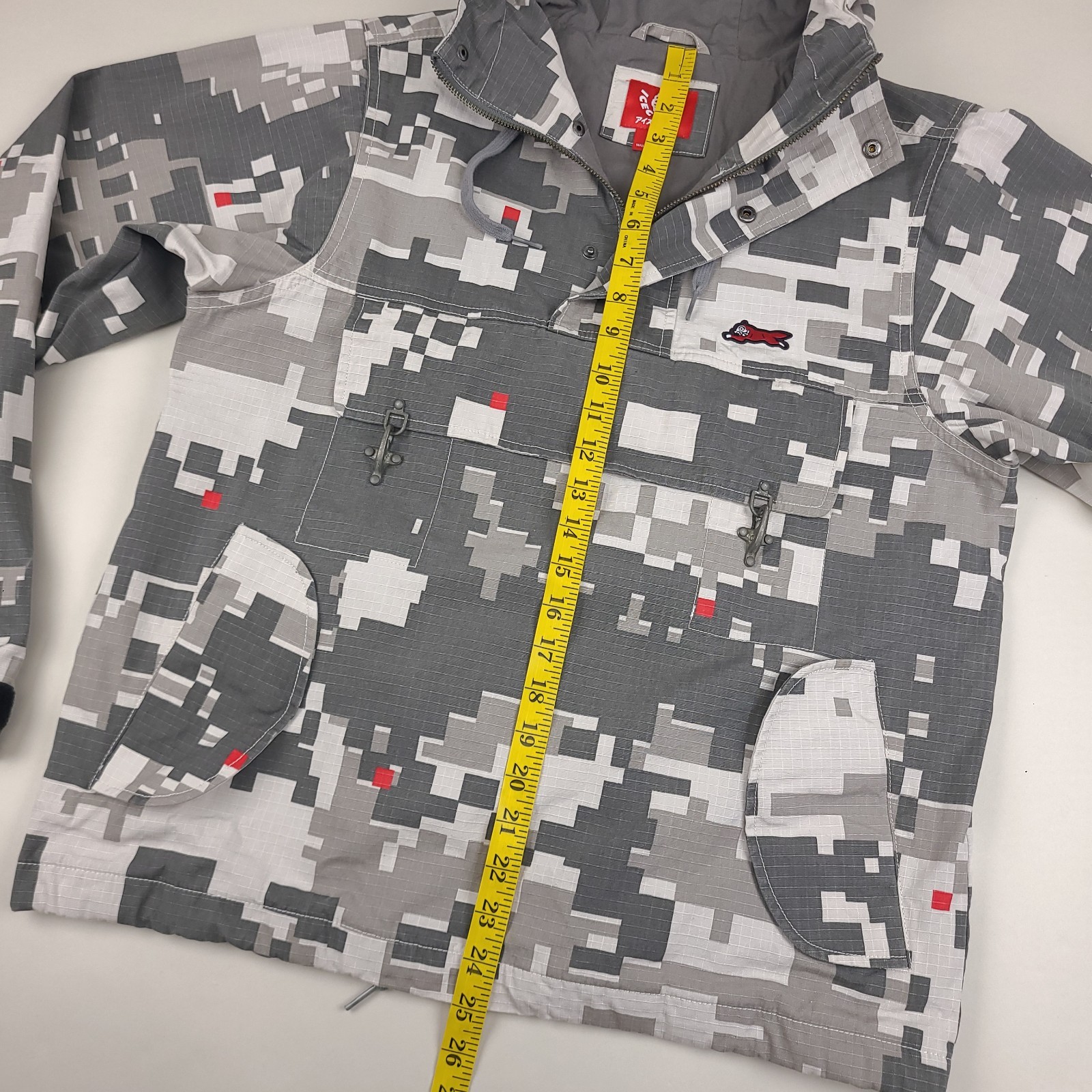 ICECREAM Wind Walker Anorak Jacket Mens Small Digi Camo Pullover Hooded