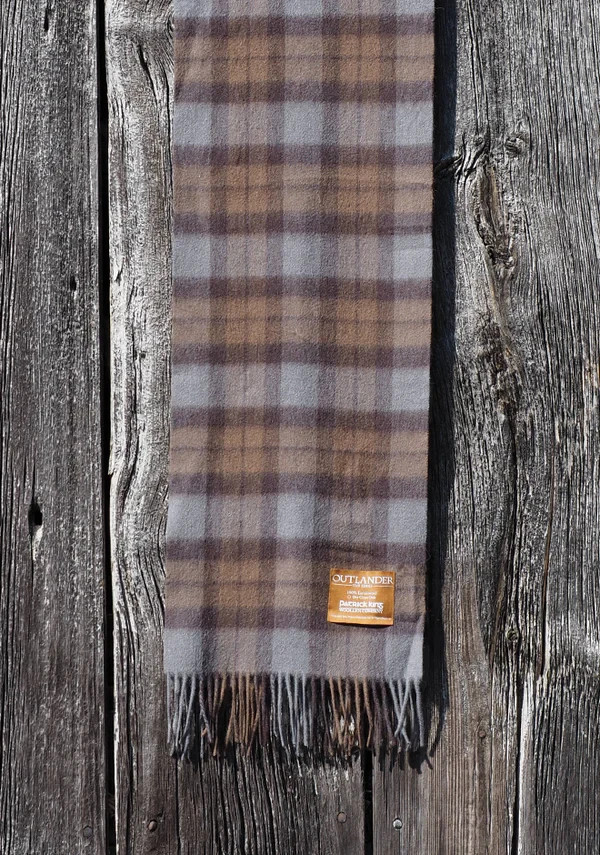 Patrick King Outlander Official Lambs wool Scotland Tartan Scarf NEW IN PACKAGE