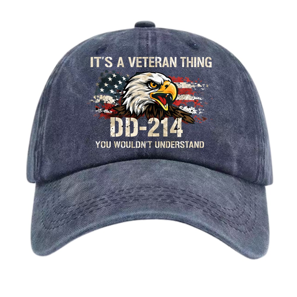 Unisex It’s A Veteran Thing DD-214 Graphic Dad Hat|Military Reunion & Casual Cap