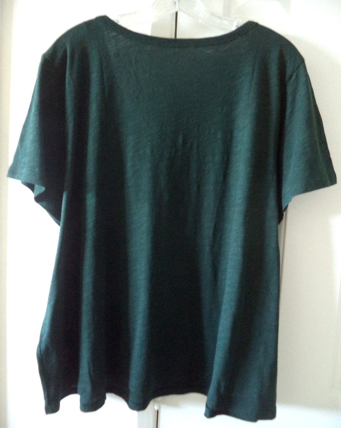 Hot! Old Navy Forest Dark Green Slight Slub V-Neck T-shirt Knit Top 14 16 Large