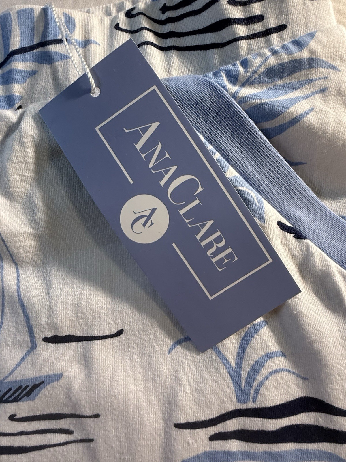 Ladies Ana Clare Blue & and White Cotton/Spandex Skort Size S