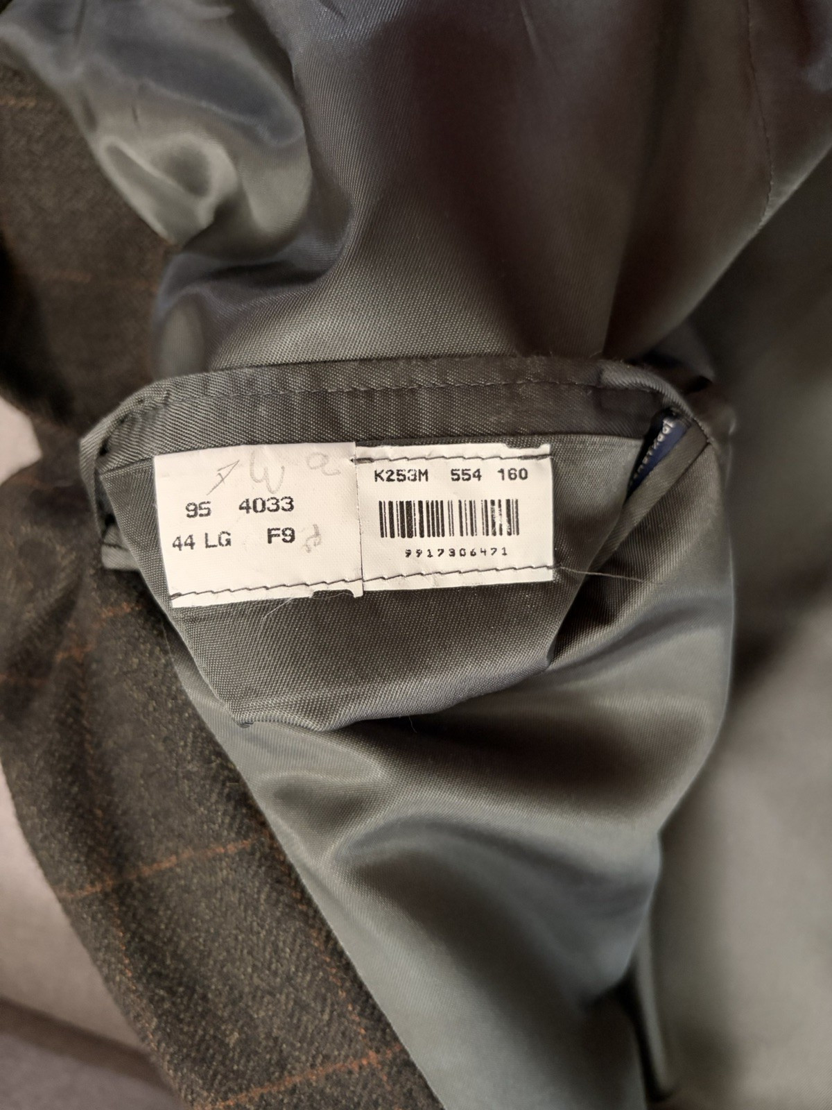 Brooks Brothers 346 Mens Blazer 44L | Dark Grey Plaid Accent | 100% Lambswool