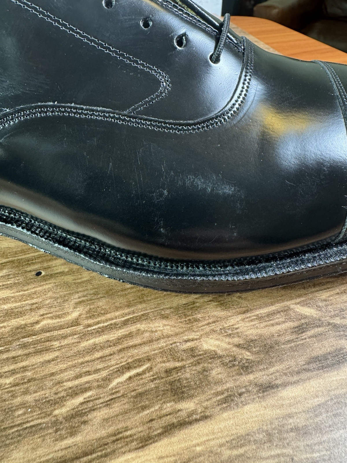 Johnston & Murphy Melton 22-2981 Black Oxford 12 3E New In Box Optima Comfort