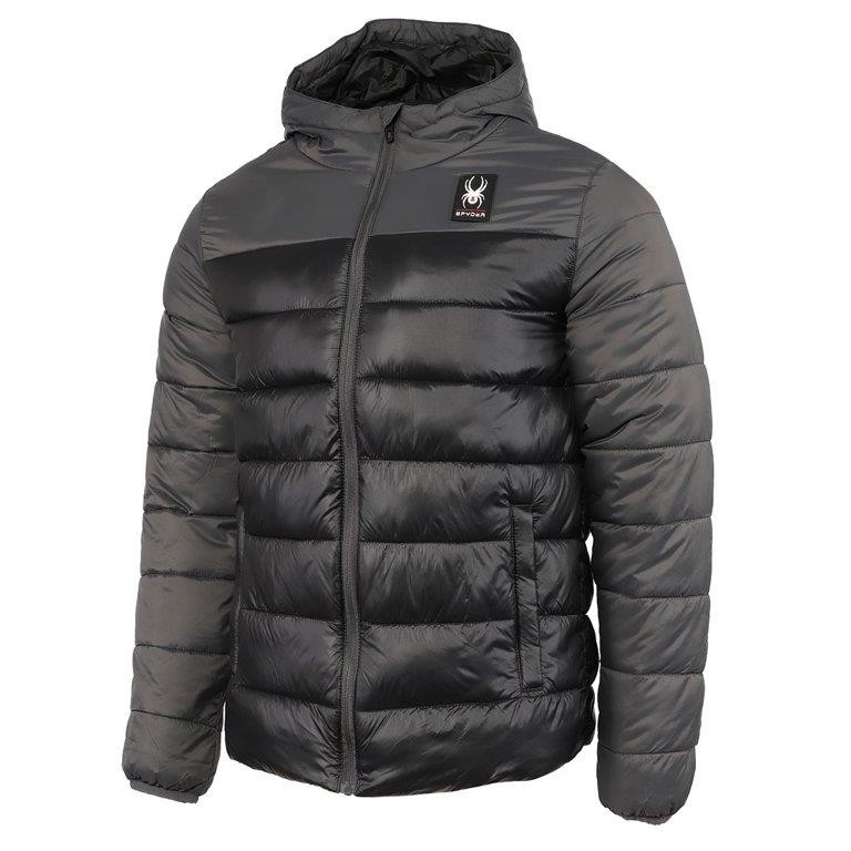 NEW Spyder Circuit Insulated Puffer Jacket Men’s Small Polar Grey / Black puffer