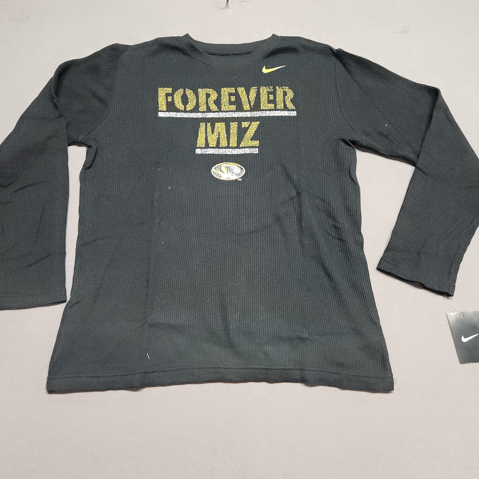 Nike Um Mizzou Forever Miz Thermal Long Sleeve Shirt Xl Black Missouri 167