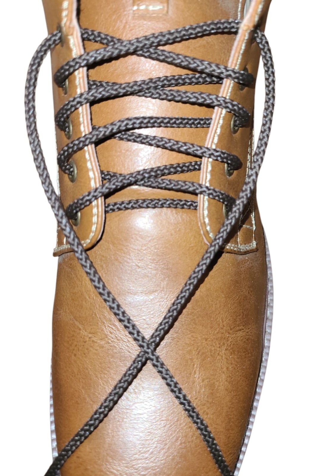 2 Pair Round 4mm thick Heavy Duty boot shoelaces shoestrings *NEW*
