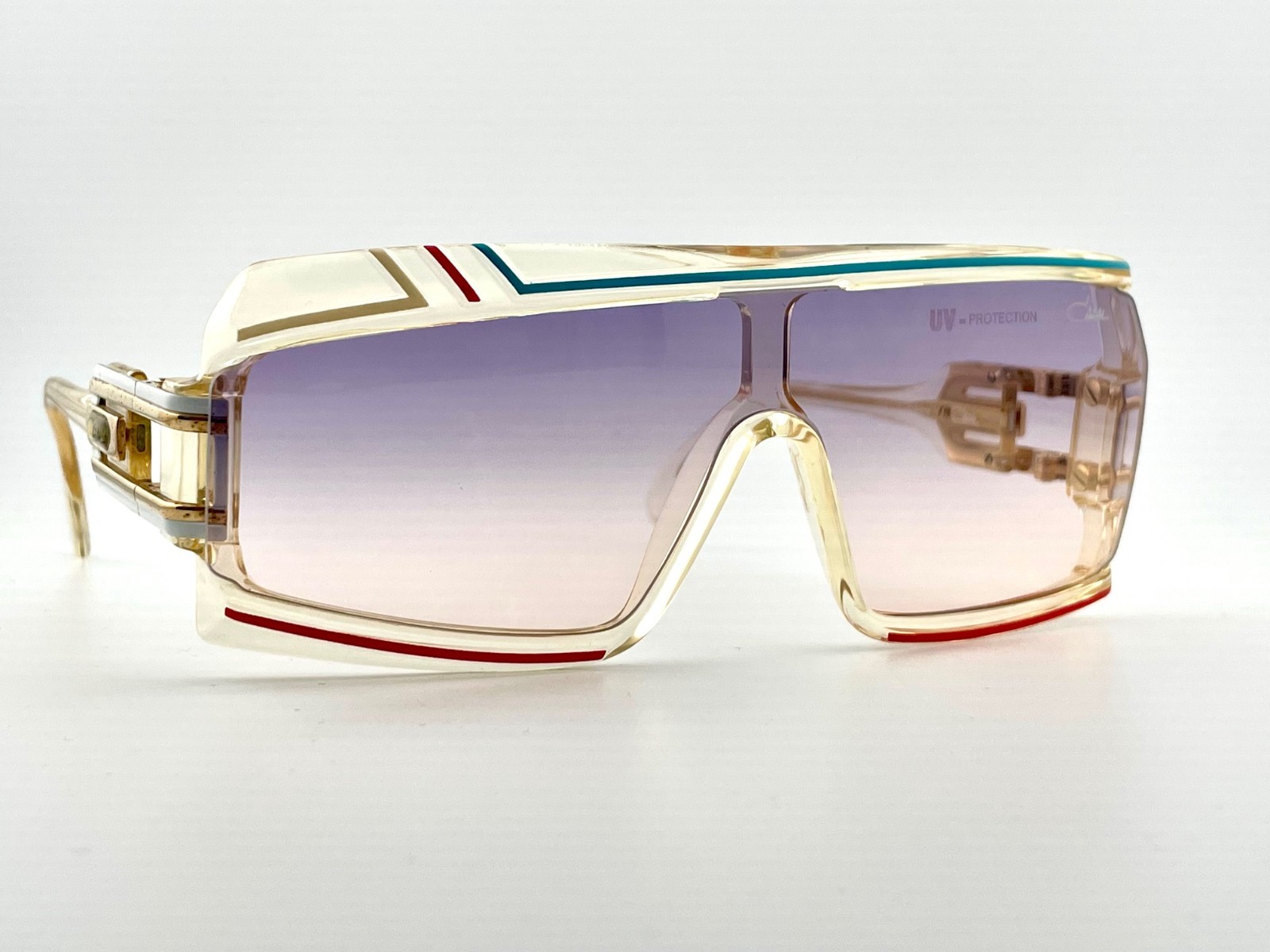 vintage CAZAL 858 col 253 clear sunglasses W.Germany 1980s MC Hammer Hip Hop Boy
