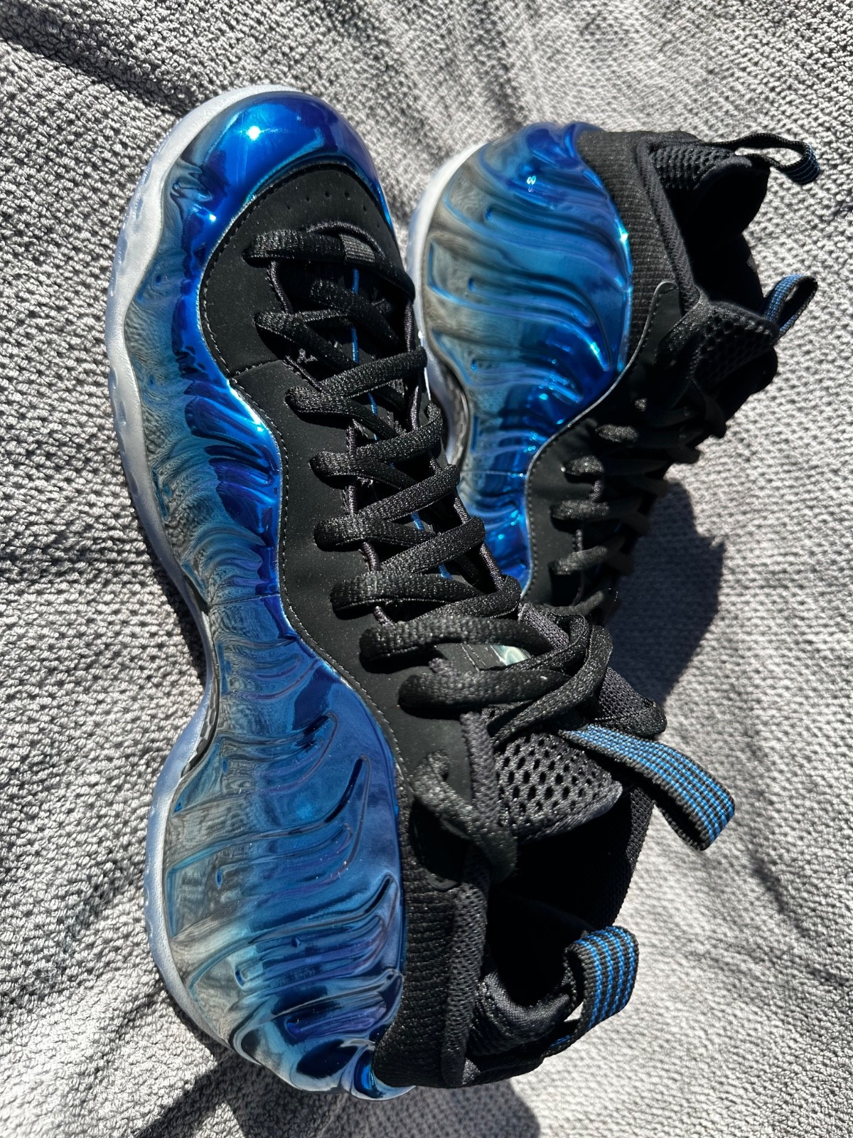 Size 11 – Nike Air Foamposite One Premium Blue Mirror -DS- 575420-008