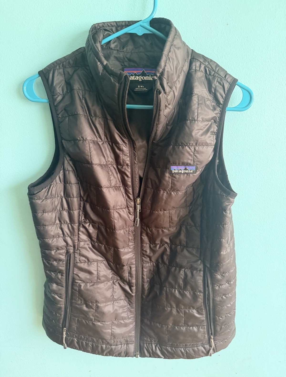 Patagonia Women’s Nano Puff Black Insulated Lightweight Full Zip Vest Size S