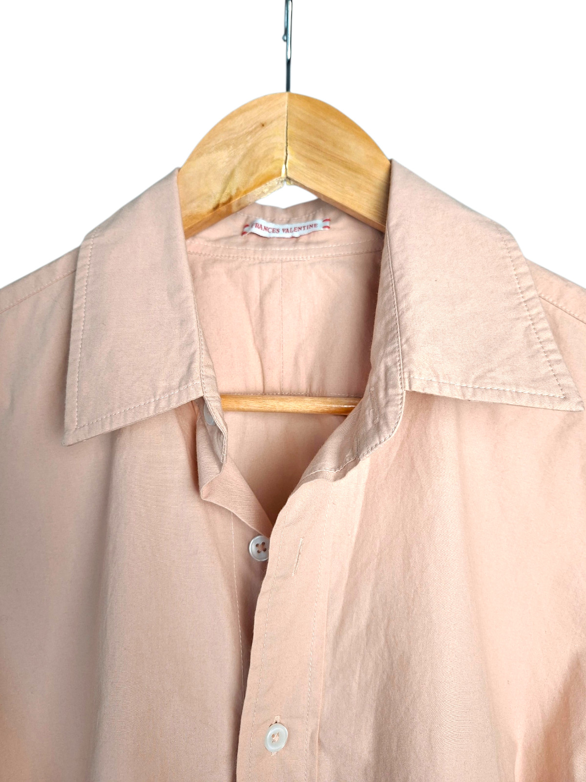 Frances Valentine Cotton Poplin Shirt Dress Structured Oversized Belted M/L
