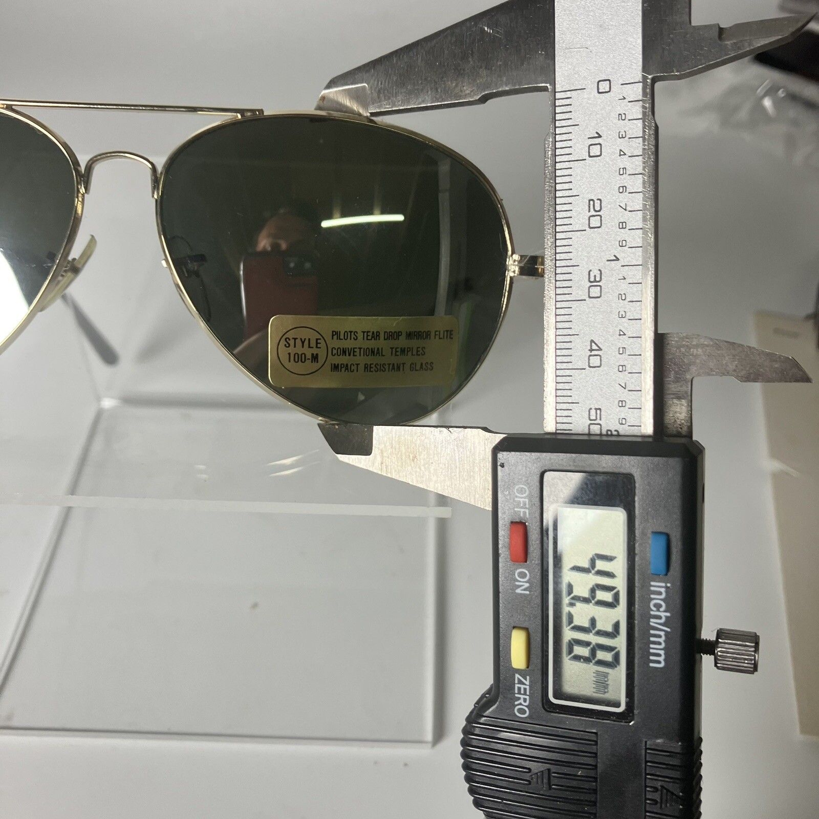 NOS Aviator Tear Drop Dark sunglasses Japan flight Glass Lens 70s/80s 100-s VTG